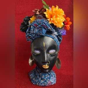 Handmade Afrocentric Floral Head Arrangements